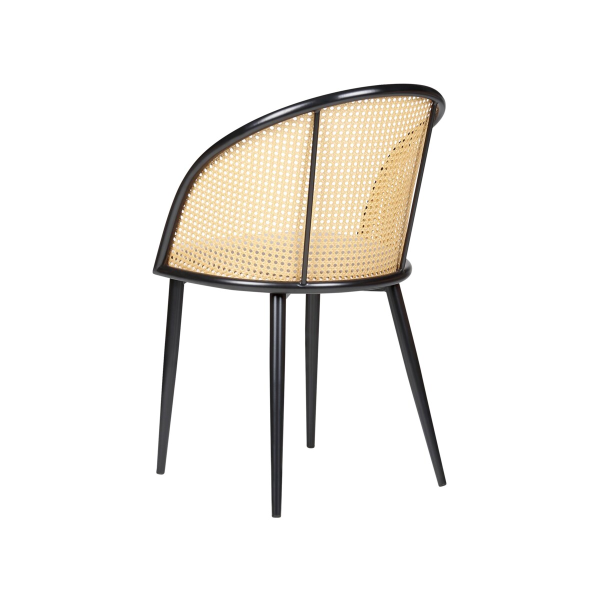 Zestaw 2 krzeseł do jadalni metalowy czarny CORNELL