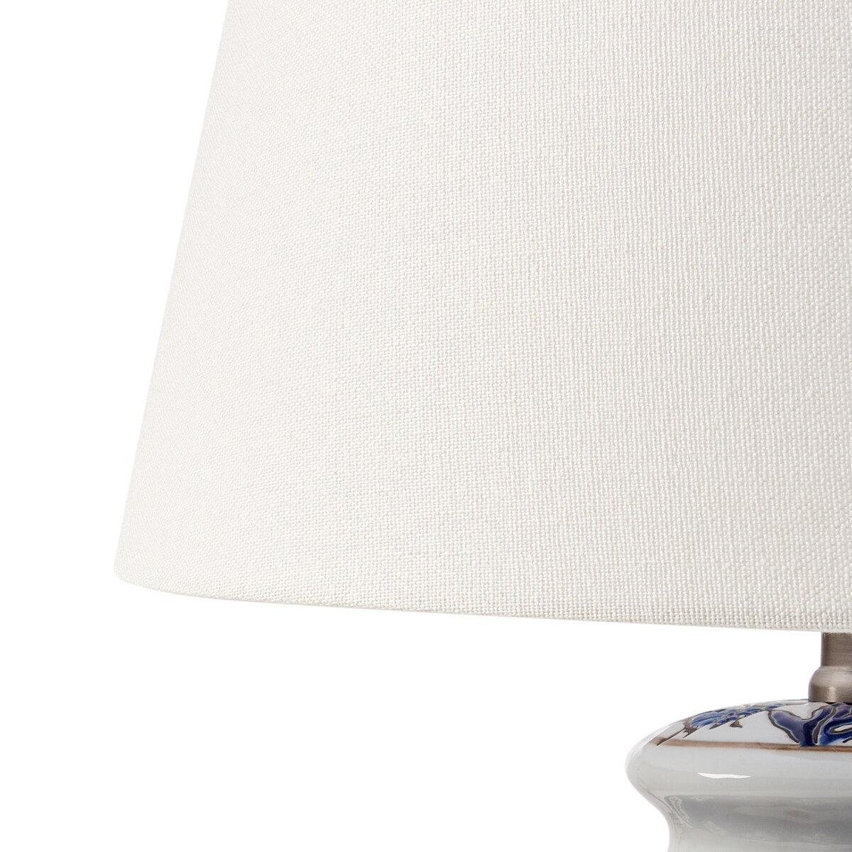 Lampa stołowa BIJELA Porcelana Biały/ niebieski