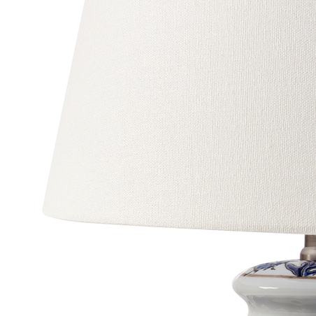 Lampa stołowa BIJELA Porcelana Biały/ niebieski