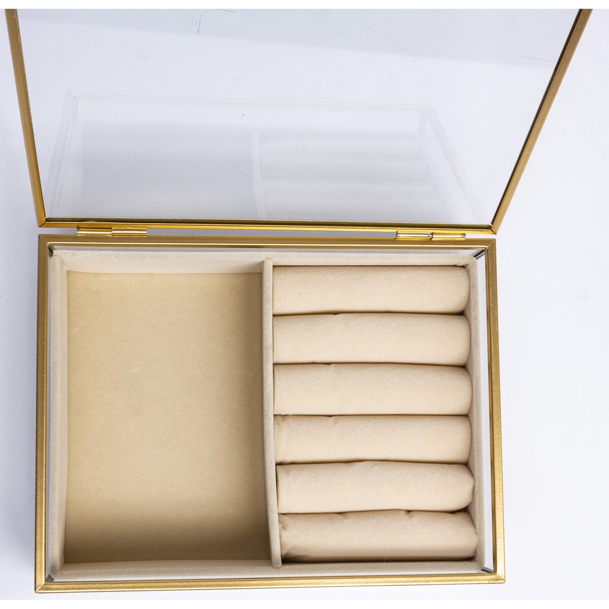 Szkatułka na biżuterię szklana przeźroczysta 20x16x6 cm GIOIELLI