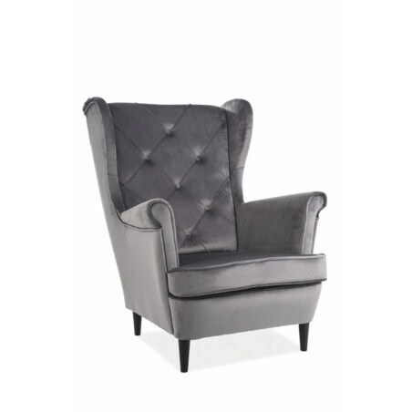 Fotel LADY VELVET szary