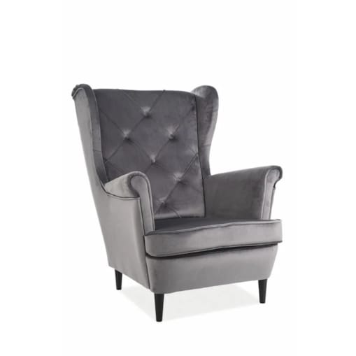 Fotel LADY VELVET szary