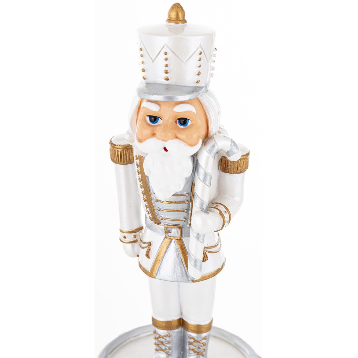 Pozytywka - Dziadek do Orzechów na bębenku srebrny 21 cm