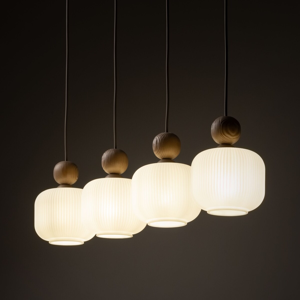 Lampa wisząca BALLO 11051 TK Lighting 4xE14 szklane klosze Sabia/biel 80 cm regulowana wysokość