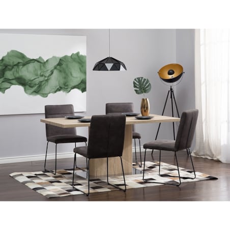 Lampa podłogowa metalowa czarno-złota THAMES