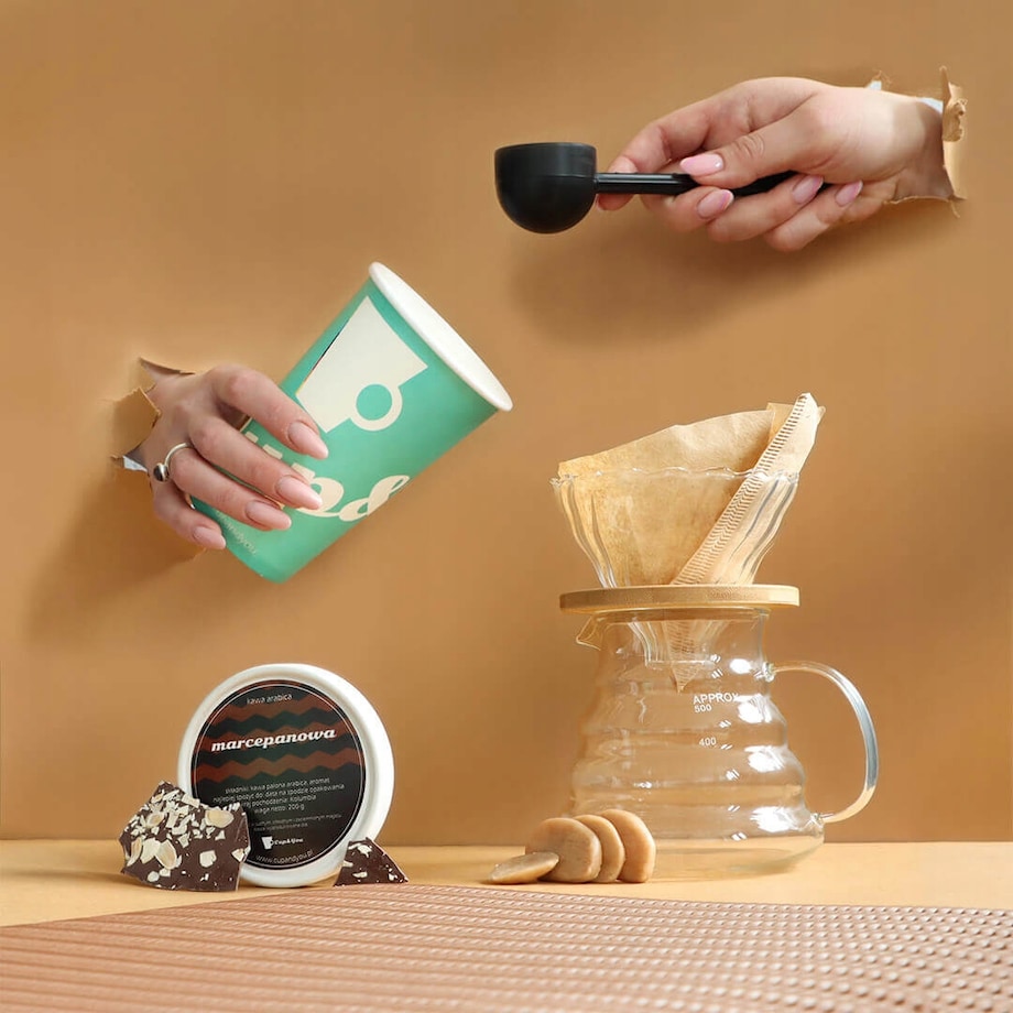 Kawa aromatyzowana smakowa MARCEPANOWA mielona ARABICA Cup&You 200g premium - kawa deserowa