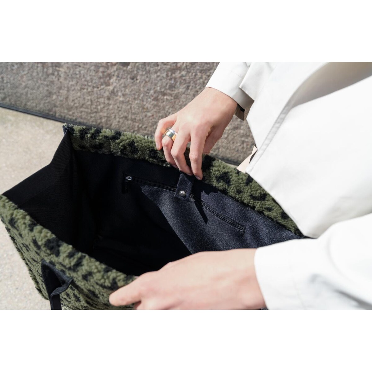 Torba DAILY SHOPPER, teddy leo olive