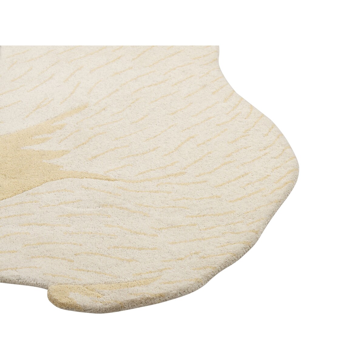 Dywan dziecięcy wełniany niedźwiedź polarny 100 x 160 cm biały IOREK