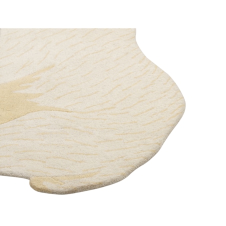 Dywan dziecięcy wełniany niedźwiedź polarny 100 x 160 cm biały IOREK