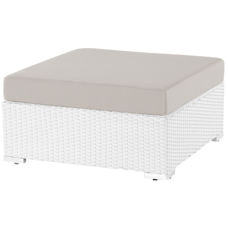 Duży zestaw wypoczynkowy dla 4 osób Prawostronny Technorattan Biały SANO