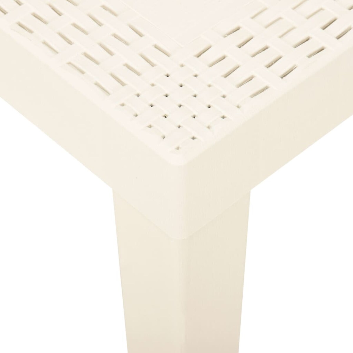 vidaXL Stolik ogrodowy, biały, 79 x 65 x 72 cm, plastikowy