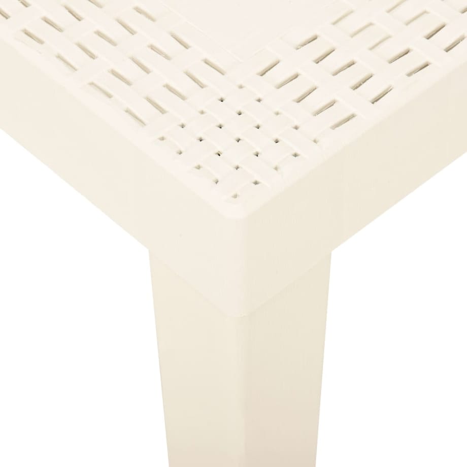 vidaXL Stolik ogrodowy, biały, 79 x 65 x 72 cm, plastikowy