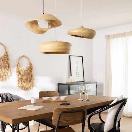 Jadalniana lampa wisząca japandi Boho ABR-NLW27-BH-E27 Abruzzo boho naturalny