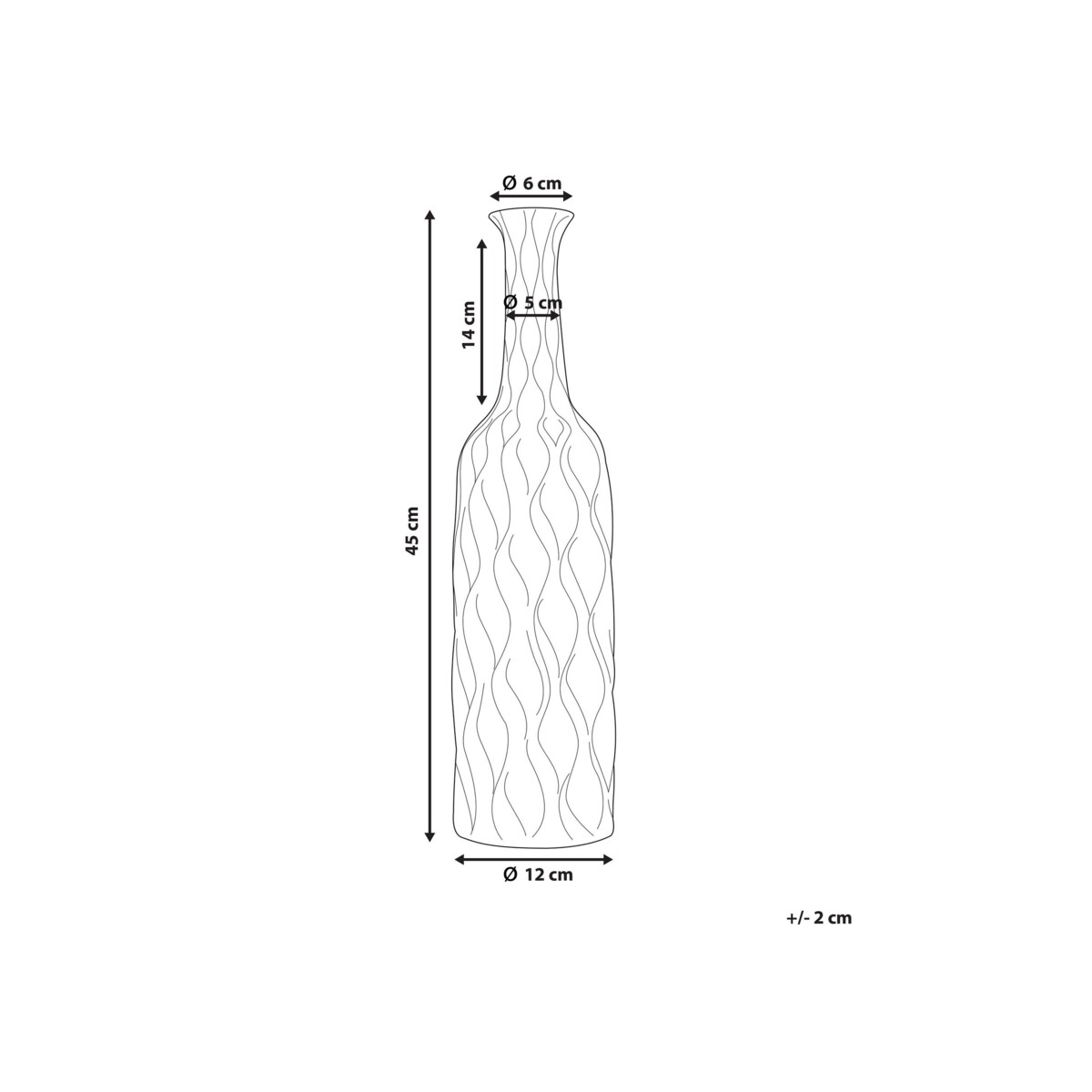 Wazon dekoracyjny ceramiczny srebrny BASSANIA