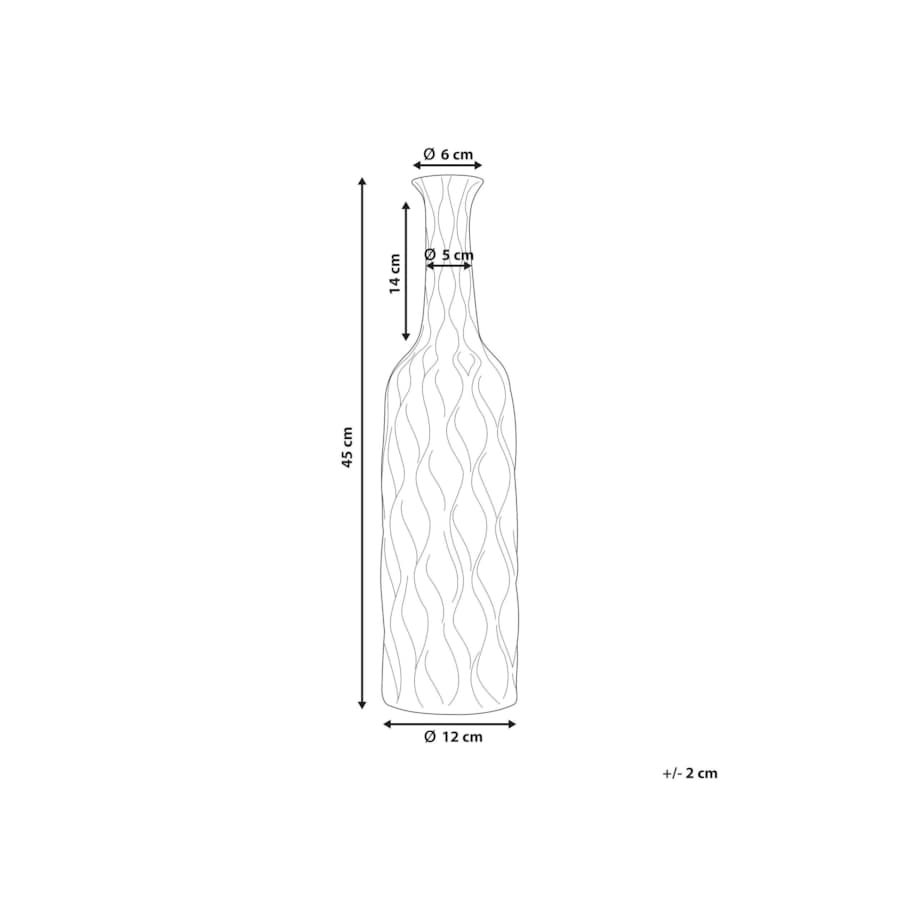 Wazon dekoracyjny ceramiczny srebrny BASSANIA