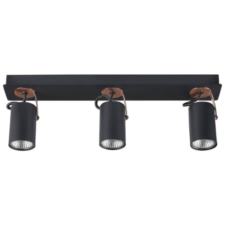Lampa sufitowa 3-punktowa metalowa czarna KLIP