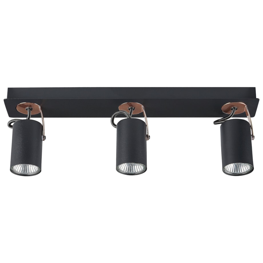Lampa sufitowa 3-punktowa metalowa czarna KLIP