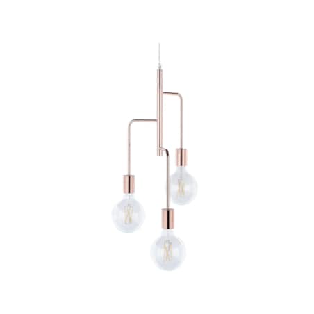 Lampa wisząca 3-punktowa metalowa miedziana BOGNA