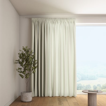 Zasłona na taśmie marszczącej 1 szt. 130x245 srebrna jodełka na szarym tle