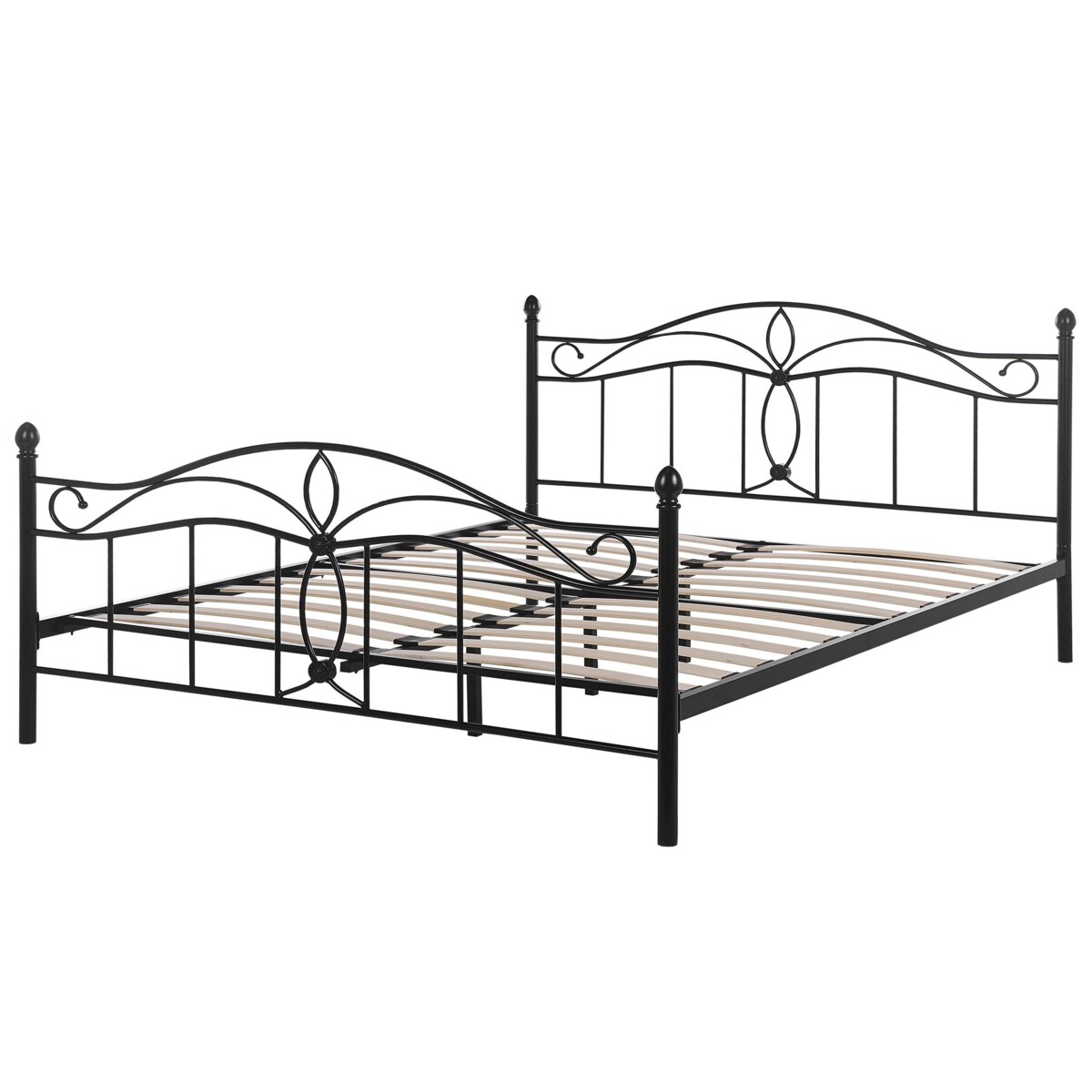 Łóżko metalowe 160 x 200 cm czarne ANTLIA