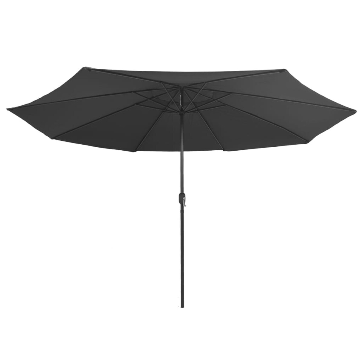 vidaXL Parasol ogrodowy na metalowym słupku, 390 cm, antracytowy
