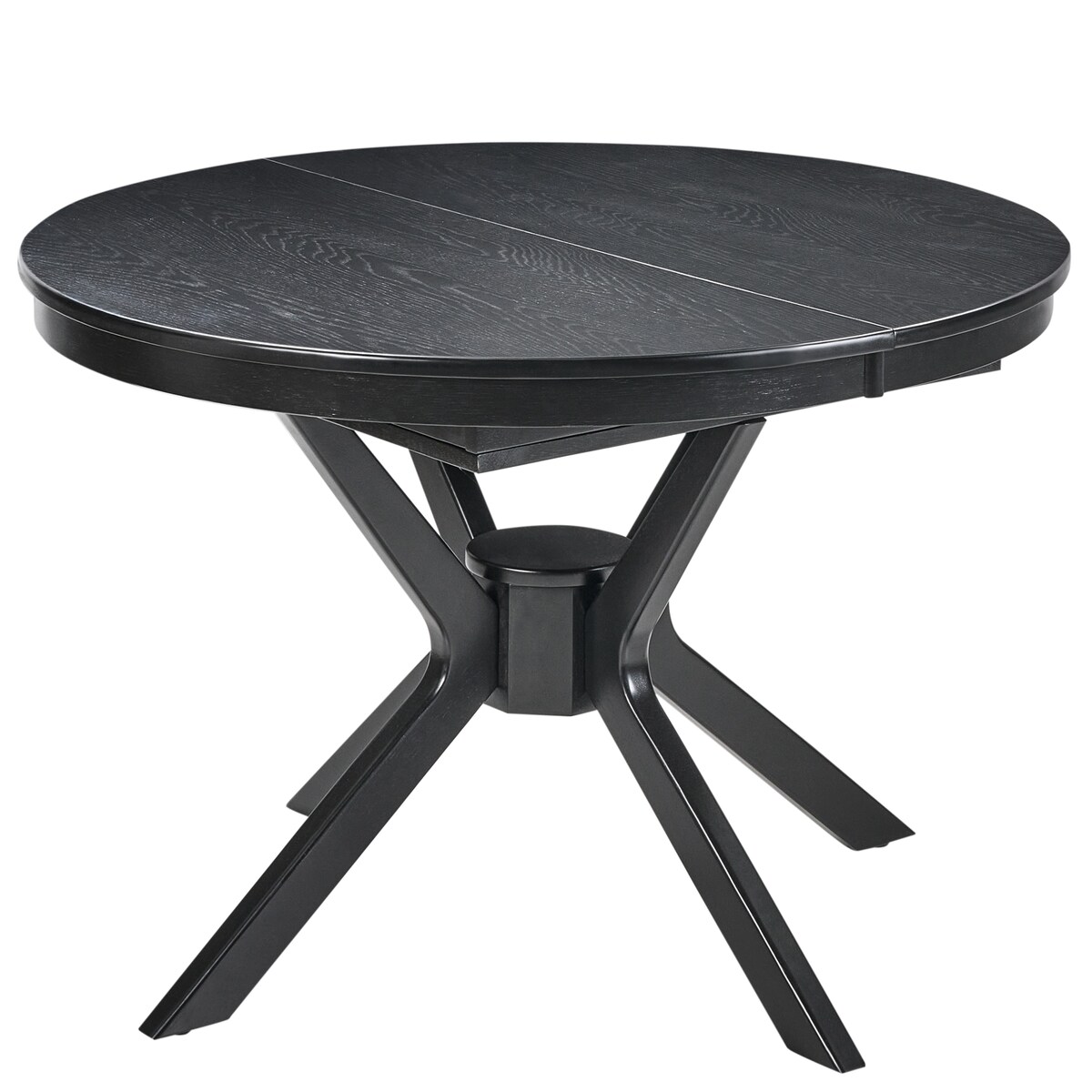 Stół do jadalni rozkładany TYMIS Dąb czarny 107/137 cm 107 cm
