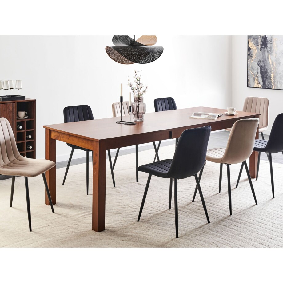 Stół do jadalni rozkładany MADURA Jesion ciemny 160/240 cm 90 cm