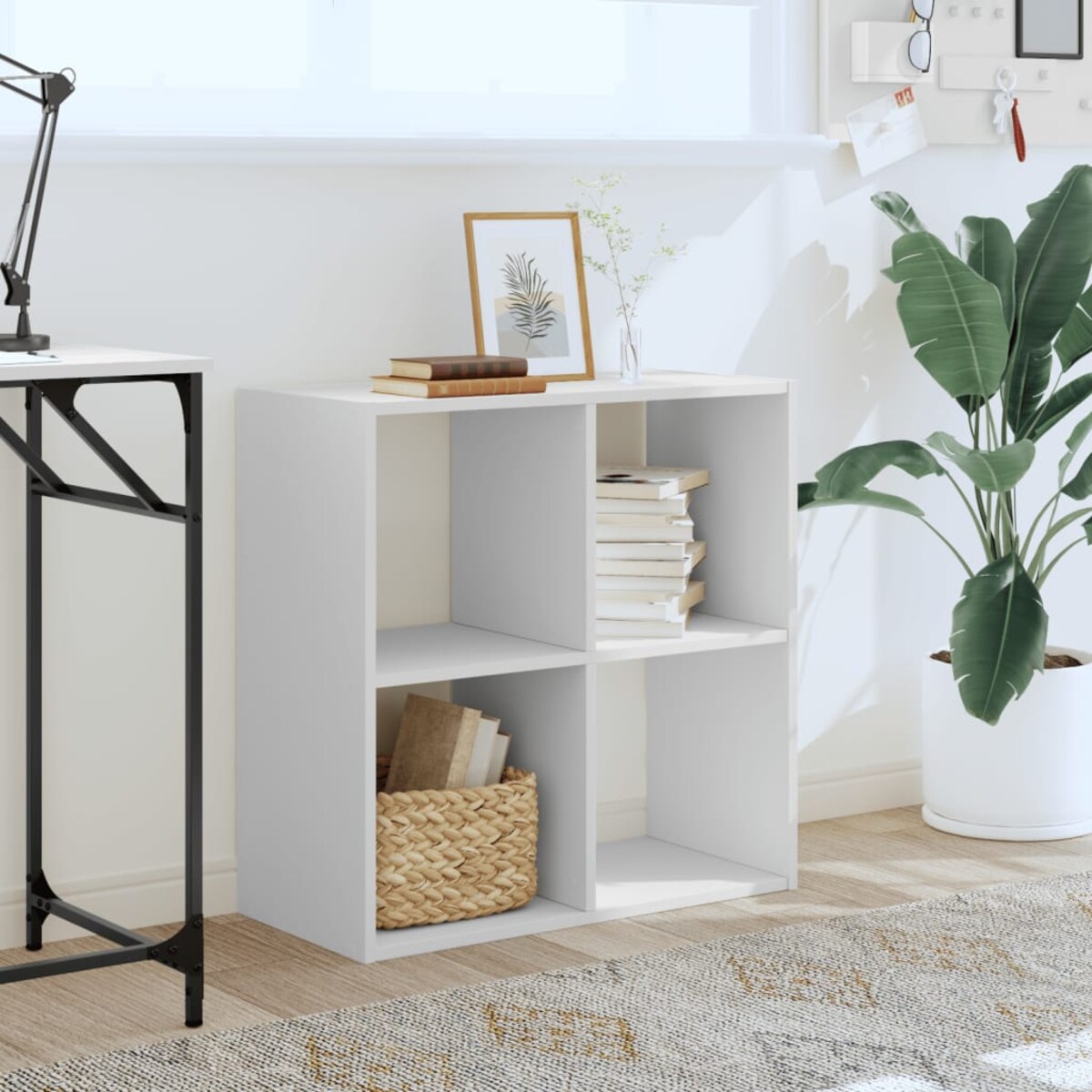 vidaXL Regał, biały, 68,5x32x68,5 cm, materiał drewnopochodny