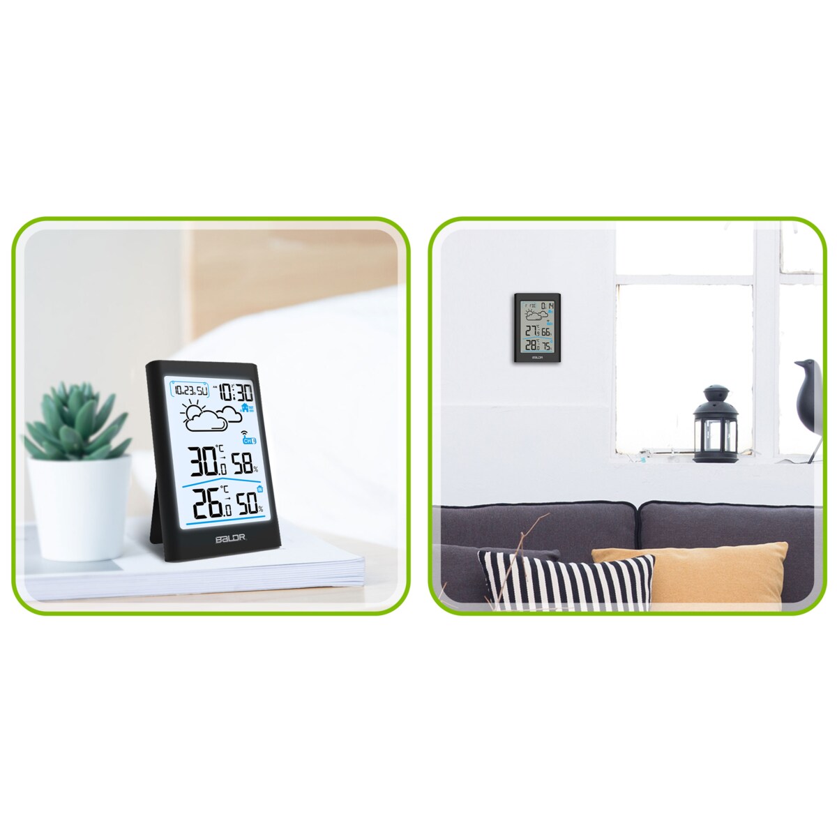 Bezprzewodowa stacja pogodowa pogody higrometr Baldr