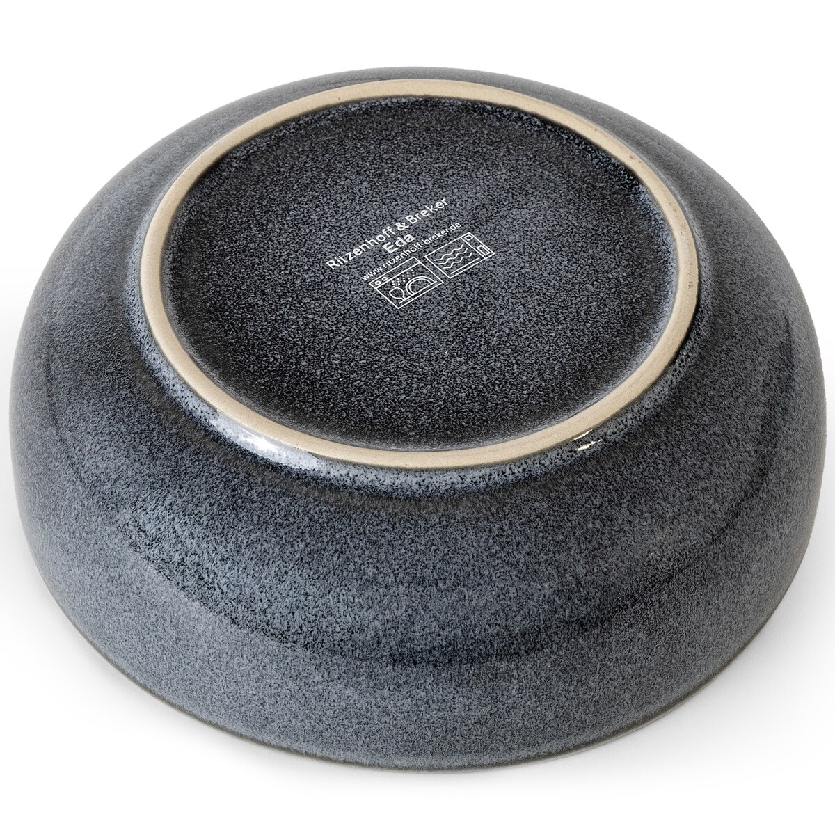 EDA Zestaw obiadowy 6 os. (18 el.), niebieski/szary/beżowy