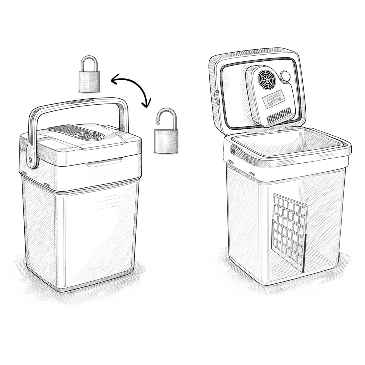 Lodówka turystyczna samochodowa 12V/230V USB funkcja grzania 29l Berdsen