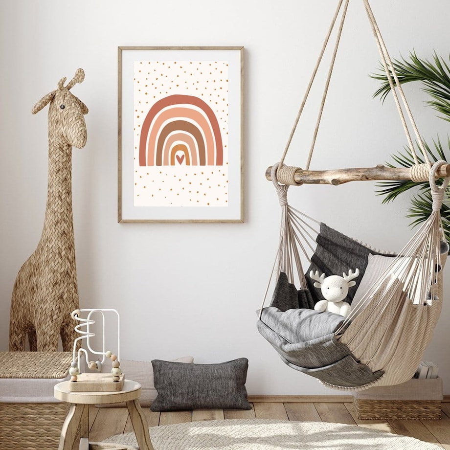 Poster Story, Plakat, Obraz - Serce w Tęczy, wymiary 70 x 100 cm