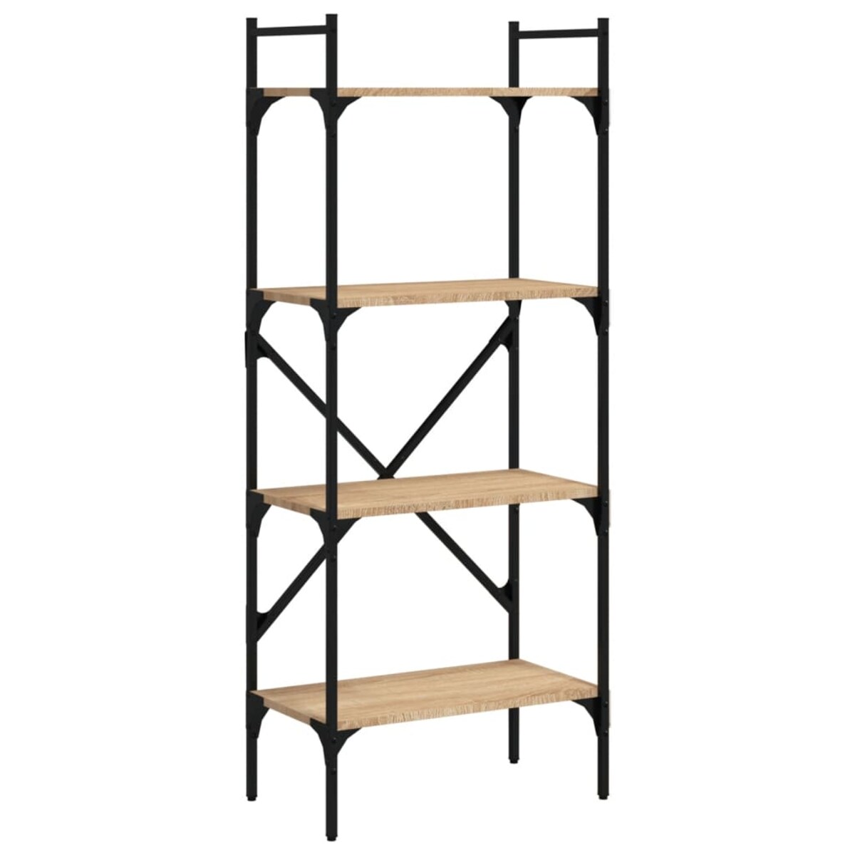 vidaXL 4-poziomowy regał na książki, dąb sonoma, 56x31,5x138,5 cm