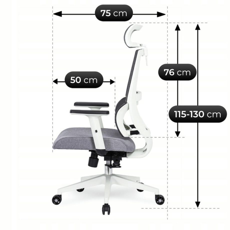 Fotel gamingowy obrotowy ergonomiczny regulowany do biurka czarny NICKI
