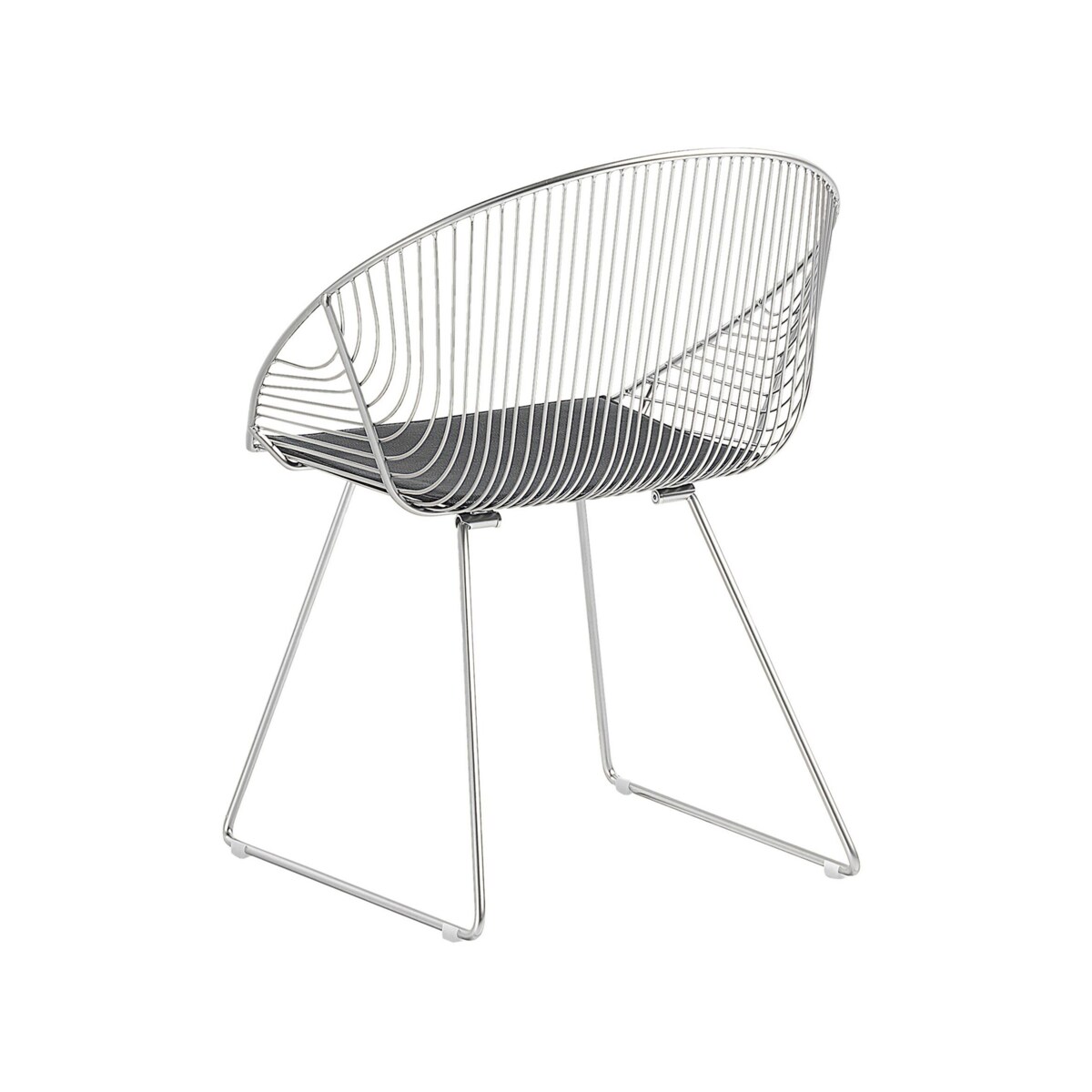 Zestaw 2 krzeseł do jadalni srebrny AURORA