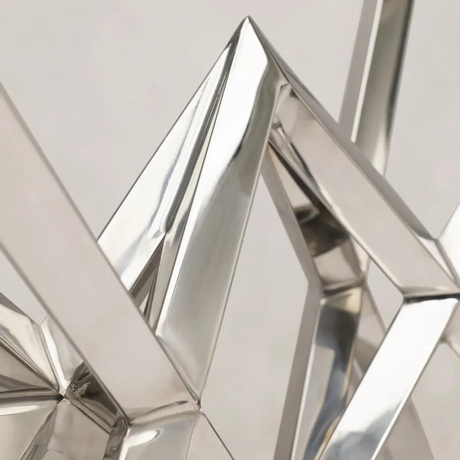 Szklany stolik kawowy Grand GR-C1590S Cosmolight srebrny przezroczysty