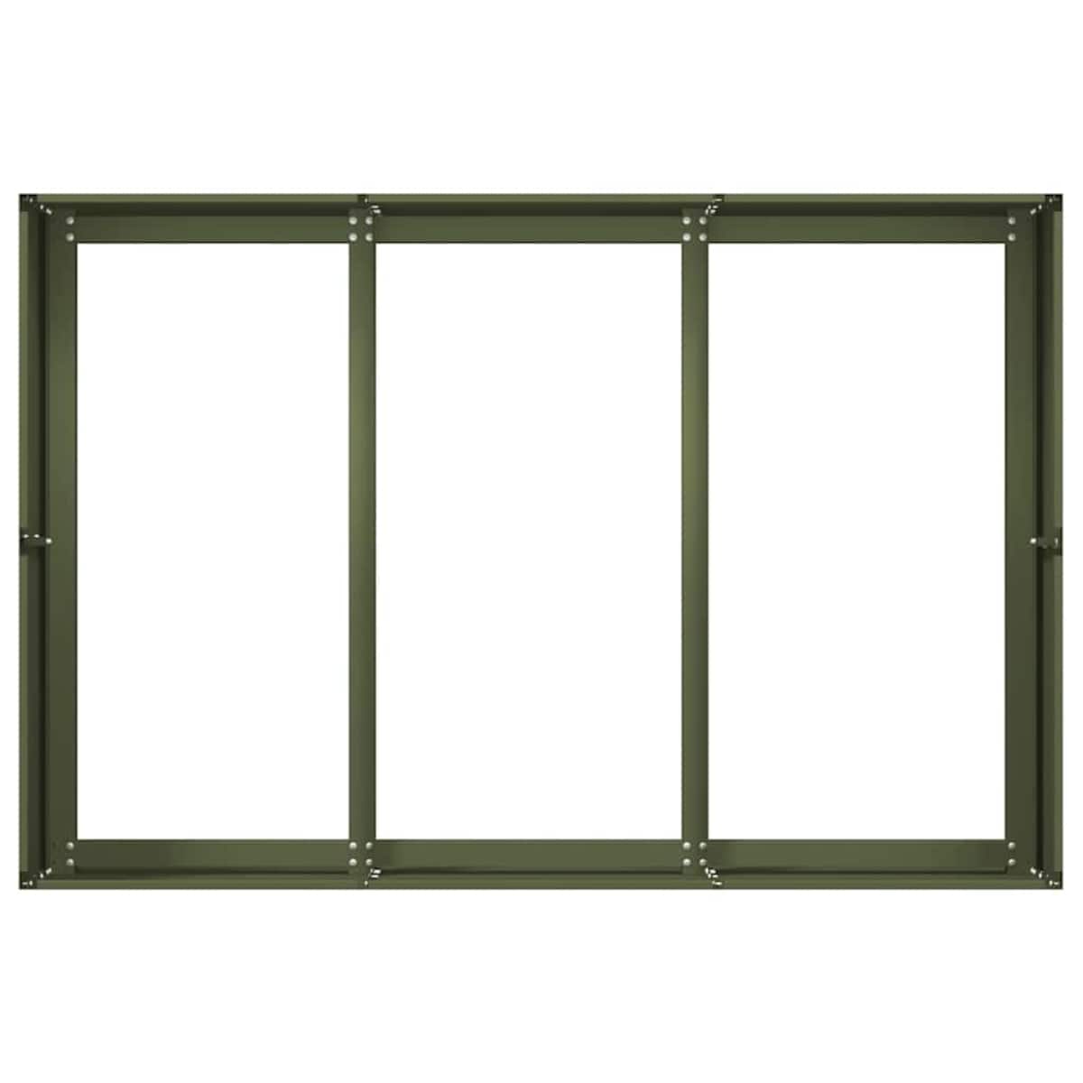 vidaXL Doniczka Oliwkowo-zielona 120x80x40 cm Stal