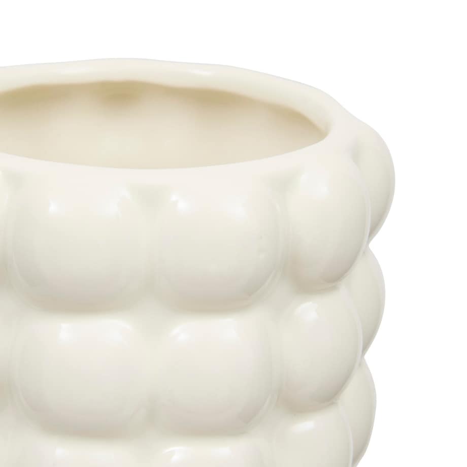 Wazon ceramiczny ecru 23x10,5x10,5 cm BAGEL