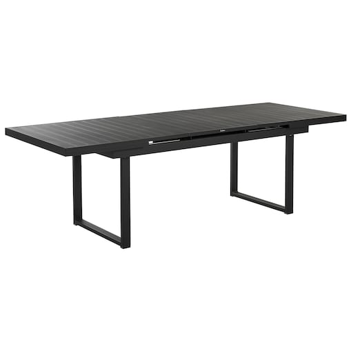Stół ogrodowy rozkładany VALCANETTO 180/240 cm 90 cm Metal Czarny