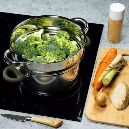 Klausberg uniwersalny parownik 20cm do garnków 16cm 18cm 20cm wkład do gotowania na parze KB7586