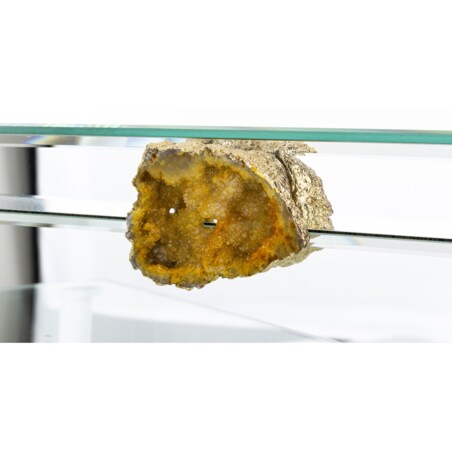 Szkatułka szklana z ozdobnym kamieniem 8x24,5x16,5 cm