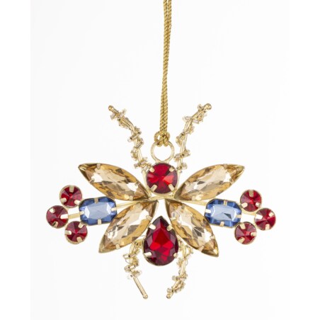 Ozdoba - zawieszka 2 szt. kolorowa 8x4,5x1 cm INSETTO- red