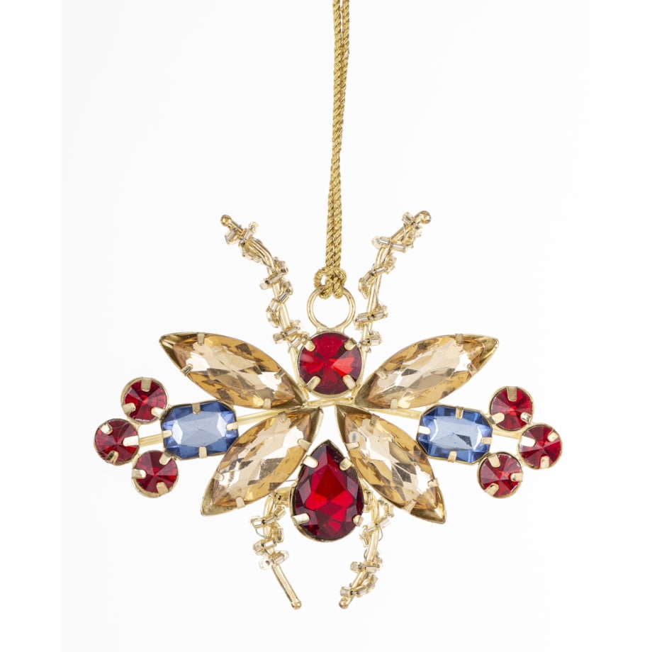 Ozdoba - zawieszka 2 szt. kolorowa 8x4,5x1 cm INSETTO- red