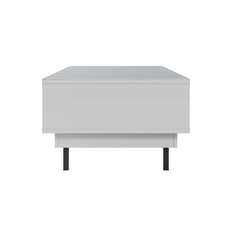 Elegancki biały stolik Dancan ARTEMISA ze złotymi dodatkam