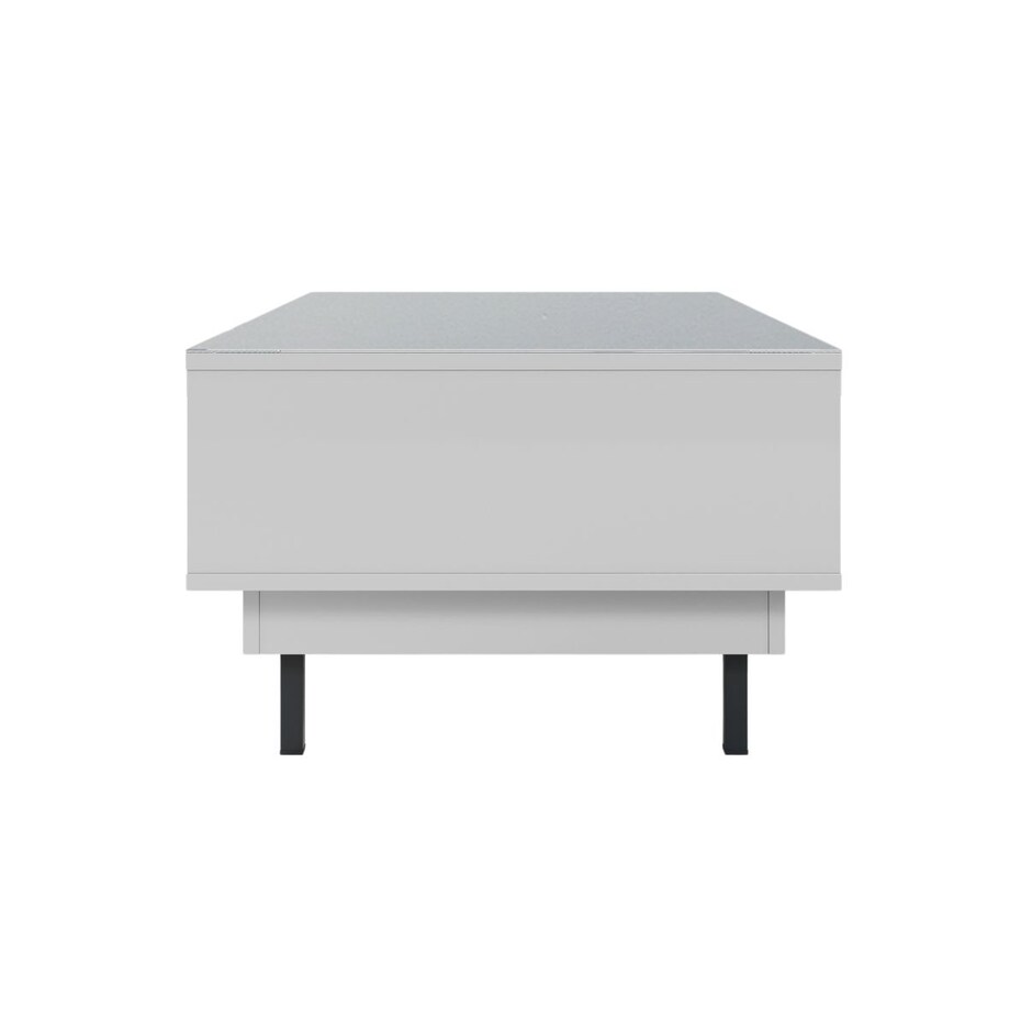 Elegancki biały stolik Dancan ARTEMISA ze złotymi dodatkam