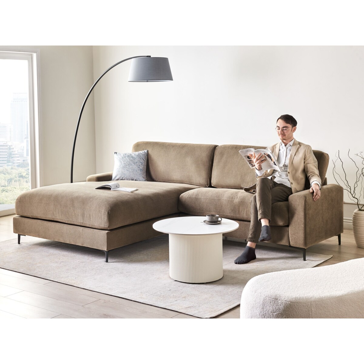 Narożnik prawostronny brązowy MALOY