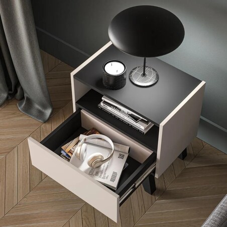 Szafka nocna FREYA 06 kaszmirowa/czarna