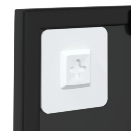 vidaXL Lustro ścienne, czarne, 40x40 cm, metal