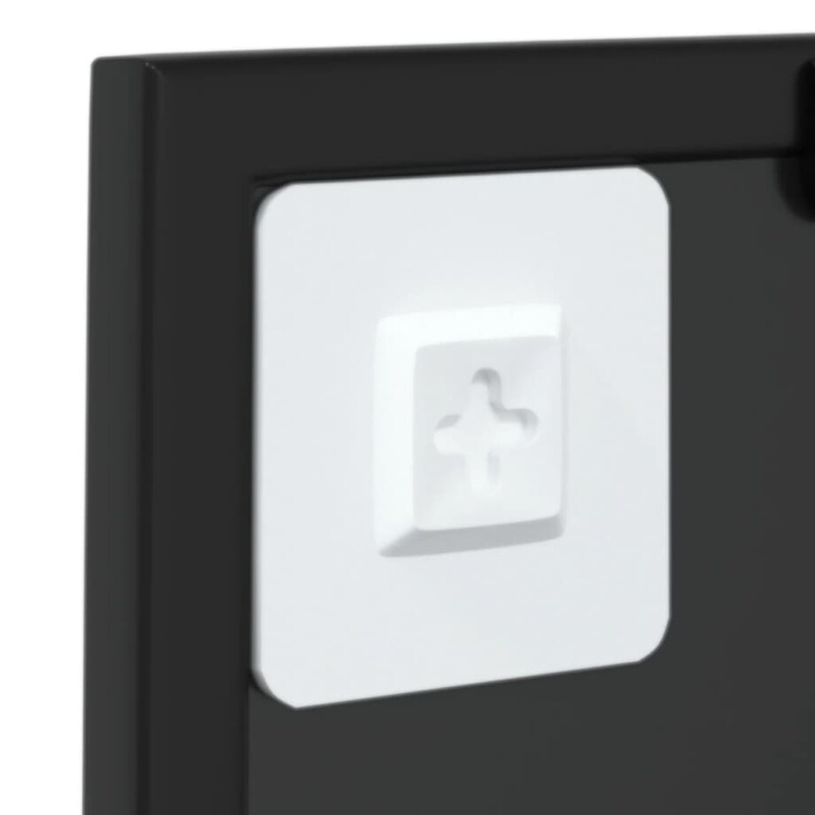 vidaXL Lustro ścienne, czarne, 40x40 cm, metal