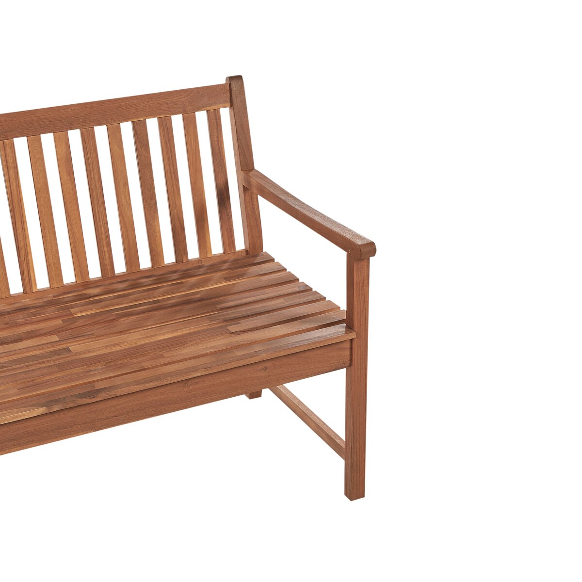 Ławka ogrodowa drewniana 180 cm poducha Beliani